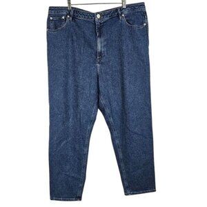 Asos Mom Jeans 18 High Waist Straight Leg Denim Stretch Cotton Blend Casual